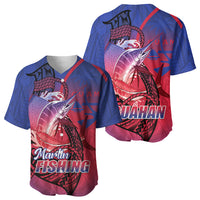 Guam Blue Marlin Fishing Baseball Jersey Guahan Fish Hook Tattoo
