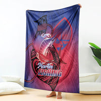 Guam Blue Marlin Fishing Blanket Guahan Fish Hook Tattoo