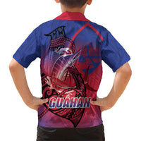 Guam Blue Marlin Fishing Family Matching Puletasi and Hawaiian Shirt Guahan Fish Hook Tattoo LT14 - Polynesian Pride