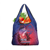 Guam Blue Marlin Fishing Grocery Bag Guahan Fish Hook Tattoo