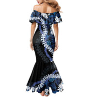 Polu Aloha Hawaii Lei Family Matching Mermaid Dress and Hawaiian Shirt Tropical Flowers Elegant Vibe LT14 - Polynesian Pride
