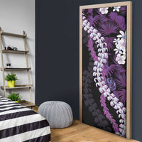 Poni Aloha Hawaii Lei Door Cover Tropical Flowers Elegant Vibe LT14 - Polynesian Pride