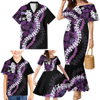 Poni Aloha Hawaii Lei Family Matching Mermaid Dress and Hawaiian Shirt Tropical Flowers Elegant Vibe LT14 - Polynesian Pride