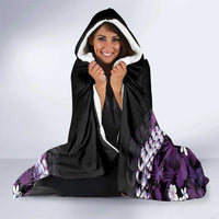 Poni Aloha Hawaii Lei Hooded Blanket Tropical Flowers Elegant Vibe LT14 - Polynesian Pride