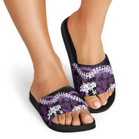 Poni Aloha Hawaii Lei Slide Sandals Tropical Flowers Elegant Vibe - Polynesian Pride