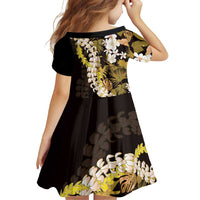 Kula Aloha Hawaii Lei Family Matching Off Shoulder Short Dress and Hawaiian Shirt Tropical Flowers Elegant Vibe LT14 - Polynesian Pride