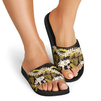 Kula Aloha Hawaii Lei Slide Sandals Tropical Flowers Elegant Vibe - Polynesian Pride
