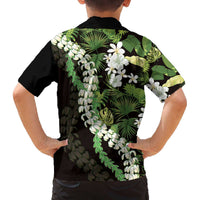Omaomao Aloha Hawaii Lei Family Matching Off The Shoulder Long Sleeve Dress and Hawaiian Shirt Tropical Flowers Elegant Vibe LT14 - Polynesian Pride