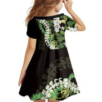 Omaomao Aloha Hawaii Lei Family Matching Off The Shoulder Long Sleeve Dress and Hawaiian Shirt Tropical Flowers Elegant Vibe LT14 - Polynesian Pride