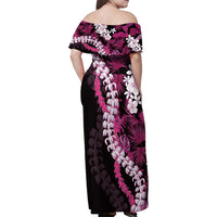 Akala Aloha Hawaii Lei Family Matching Off Shoulder Maxi Dress and Hawaiian Shirt Tropical Flowers Elegant Vibe LT14 - Polynesian Pride