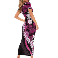 Akala Aloha Hawaii Lei Family Matching Short Sleeve Bodycon Dress and Hawaiian Shirt Tropical Flowers Elegant Vibe LT14 - Polynesian Pride