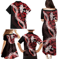 Ulaula Aloha Hawaii Lei Family Matching Puletasi and Hawaiian Shirt Tropical Flowers Elegant Vibe LT14 - Polynesian Pride