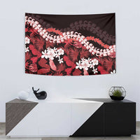 Ulaula Aloha Hawaii Lei Tapestry Tropical Flowers Elegant Vibe - Polynesian Pride