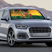 Vanuatu Independence Day Auto Sun Shade Chibi Boar Proud To Be A Ni-Van LT14 - Polynesian Pride