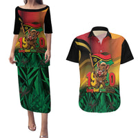 Vanuatu Independence Day Couples Matching Puletasi and Hawaiian Shirt Chibi Boar Proud To Be A Ni-Van LT14 Multicolor - Polynesian Pride
