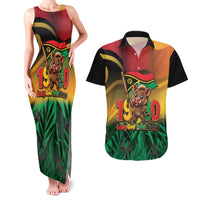 Vanuatu Independence Day Couples Matching Tank Maxi Dress and Hawaiian Shirt Chibi Boar Proud To Be A Ni-Van
