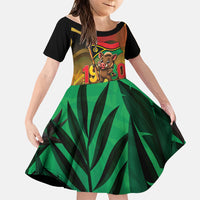 Vanuatu Independence Day Family Matching Mermaid Dress and Hawaiian Shirt Chibi Boar Proud To Be A Ni-Van LT14 Daughter's Dress Multicolor - Polynesian Pride