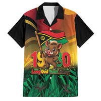 Vanuatu Independence Day Family Matching Off Shoulder Maxi Dress and Hawaiian Shirt Chibi Boar Proud To Be A Ni-Van LT14 Dad's Shirt - Short Sleeve Multicolor - Polynesian Pride
