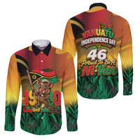 Vanuatu Independence Day Family Matching Puletasi and Hawaiian Shirt Chibi Boar Proud To Be A Ni-Van LT14 Dad's Shirt - Long Sleeve Multicolor - Polynesian Pride