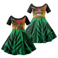 Vanuatu Independence Day Family Matching Puletasi and Hawaiian Shirt Chibi Boar Proud To Be A Ni-Van LT14 Daughter's Dress Multicolor - Polynesian Pride