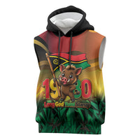 Vanuatu Independence Day Sleeveless Hoodie Chibi Boar Proud To Be A Ni-Van