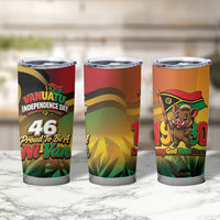 Vanuatu Independence Day Tumbler Cup Chibi Boar Proud To Be A Ni-Van