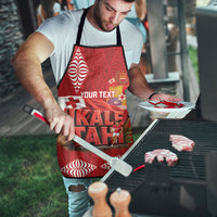Tonga Rugby Custom Apron 2026 Go Ikale Tahi Ngatu Pattern LT14 - Polynesian Pride