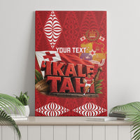 Tonga Rugby Custom Canvas Wall Art 2026 Go Ikale Tahi Ngatu Pattern LT14 - Polynesian Pride