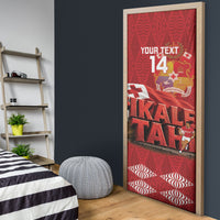 Tonga Rugby Custom Door Cover 2026 Go Ikale Tahi Ngatu Pattern LT14 - Polynesian Pride