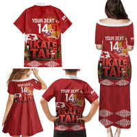 Tonga Rugby Custom Family Matching Puletasi and Hawaiian Shirt 2026 Go Ikale Tahi Ngatu Pattern