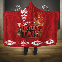 Tonga Rugby Custom Hooded Blanket 2026 Go Ikale Tahi Ngatu Pattern LT14 - Polynesian Pride