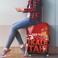 Tonga Rugby Custom Luggage Cover 2026 Go Ikale Tahi Ngatu Pattern LT14 - Polynesian Pride