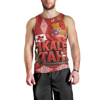 Tonga Rugby Custom Men Tank Top 2026 Go Ikale Tahi Ngatu Pattern LT14 - Polynesian Pride
