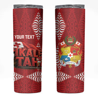 Tonga Rugby Custom Skinny Tumbler 2026 Go Ikale Tahi Ngatu Pattern