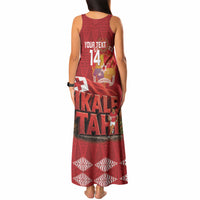 Tonga Rugby Custom Tank Maxi Dress 2026 Go Ikale Tahi Ngatu Pattern LT14 - Polynesian Pride