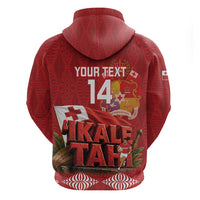 Tonga Rugby Custom Zip Hoodie 2026 Go Ikale Tahi Ngatu Pattern LT14 - Polynesian Pride