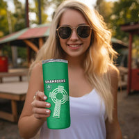 New Zealand and Ireland Rugby Skinny Tumbler All Black Maori Mix Shamrocks