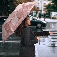 Pastel Pink Samoa Siapo Teuila Flowers Umbrella - Polynesian Pride