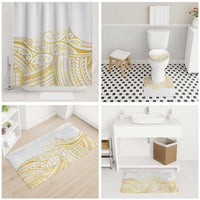 Polynesia White Sunday Bathroom Set Plumeria Polynesian Tribal Gold Color LT14 - Polynesian Pride
