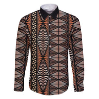 Malo e lelei Tonga Family Matching Puletasi and Hawaiian Shirt Tongan Ngatu Vintage Brown - Polynesian Pride
