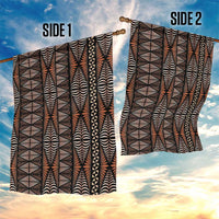 Malo e lelei Tonga Garden Flag Tongan Ngatu Vintage Brown LT14 - Polynesian Pride