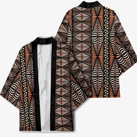 Malo e lelei Tonga Kimono Tongan Ngatu Vintage Brown LT14 - Polynesian Pride