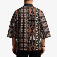 Malo e lelei Tonga Kimono Tongan Ngatu Vintage Brown LT14 - Polynesian Pride