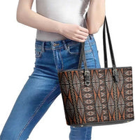 Malo e lelei Tonga Leather Tote Bag Tongan Ngatu Vintage Brown LT14 - Polynesian Pride