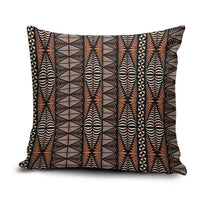 Malo e lelei Tonga Pillow Cover Tongan Ngatu Vintage Brown LT14 Brown - Polynesian Pride