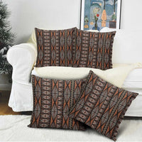 Malo e lelei Tonga Pillow Cover Tongan Ngatu Vintage Brown LT14 - Polynesian Pride