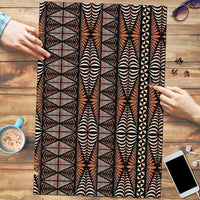 Malo e lelei Tonga Puzzle Tongan Ngatu Vintage Brown - Polynesian Pride