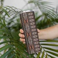 Malo e lelei Tonga Skinny Tumbler Tongan Ngatu Vintage Brown LT14 - Polynesian Pride