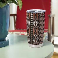 Malo e lelei Tonga Tumbler Cup Tongan Ngatu Vintage Brown LT14 - Polynesian Pride