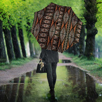 Malo e lelei Tonga Umbrella Tongan Ngatu Vintage Brown LT14 - Polynesian Pride